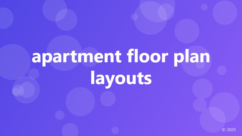 apartment floor plan layouts