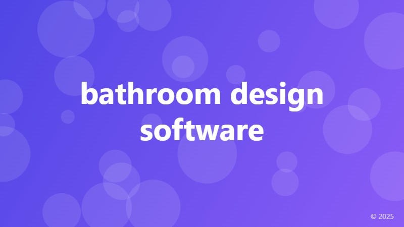 bathroom design software