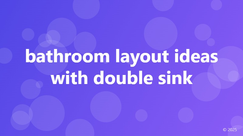 bathroom layout ideas with double sink