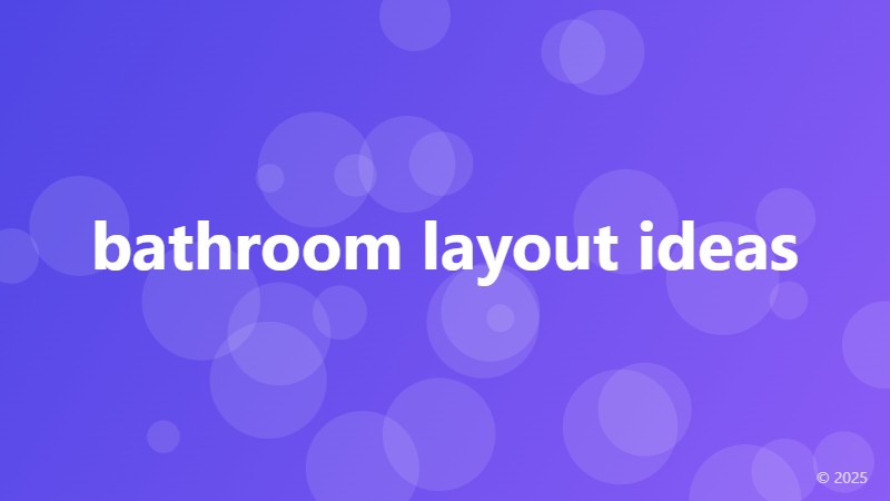 bathroom layout ideas