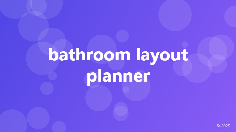 bathroom layout planner