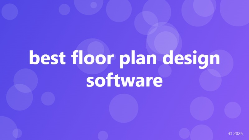 best floor plan design software