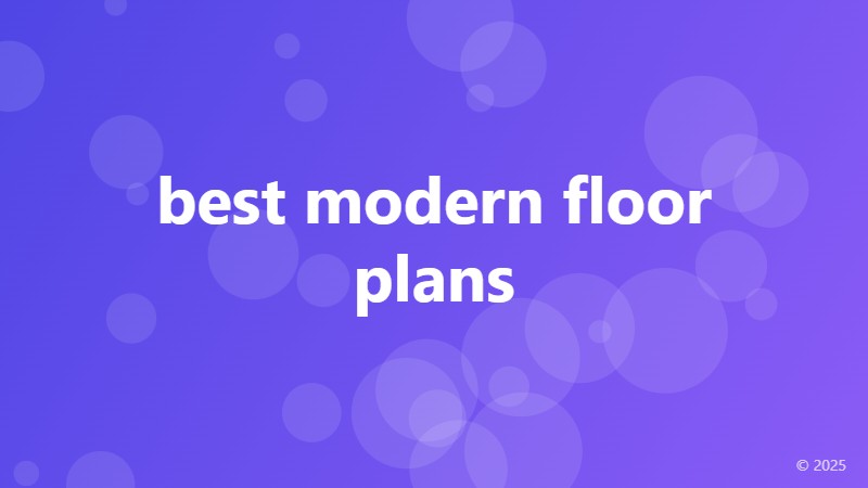 best modern floor plans