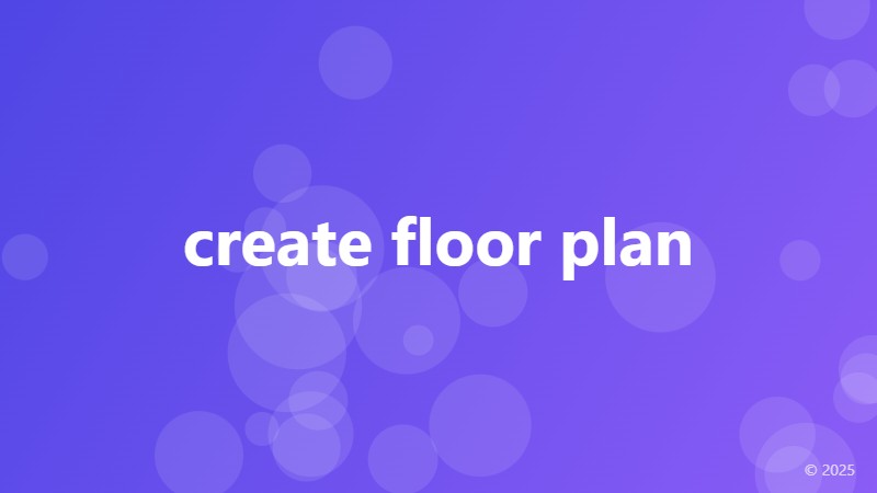 create floor plan