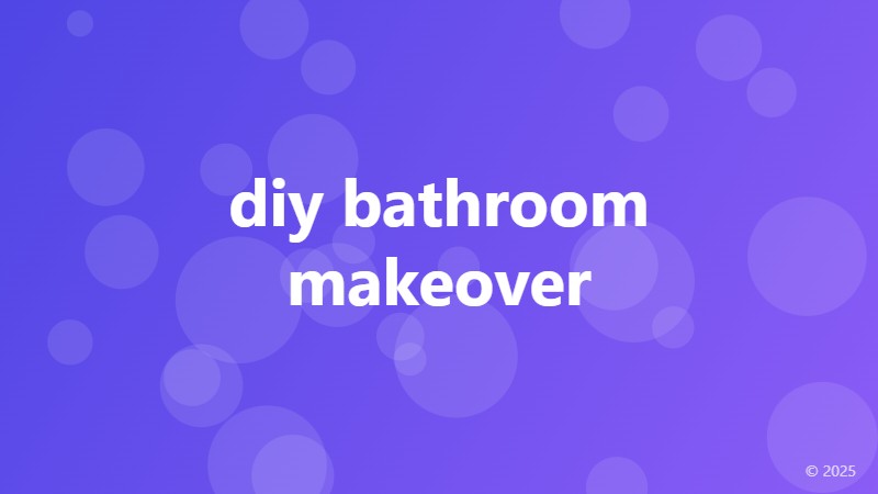 diy bathroom makeover