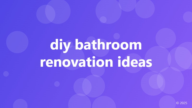 diy bathroom renovation ideas
