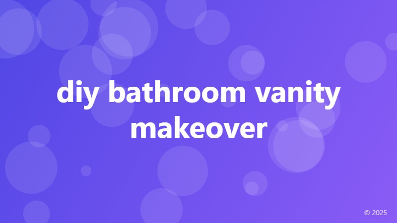 diy bathroom vanity makeover