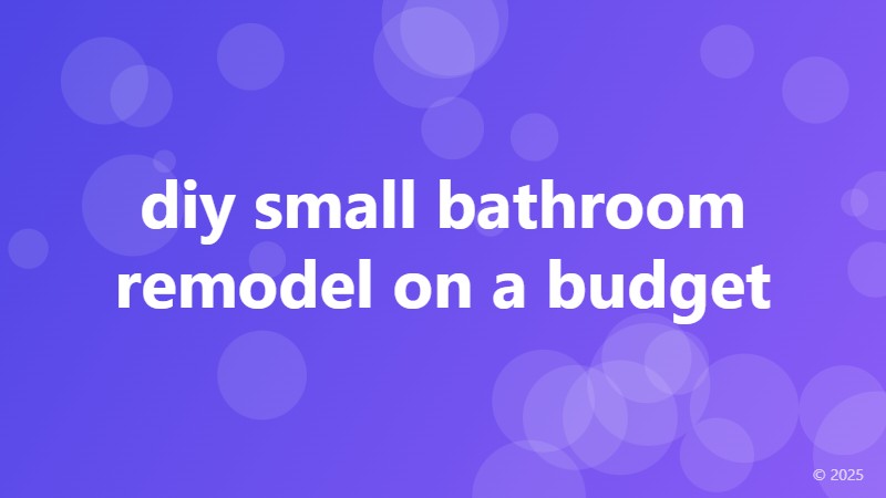 diy small bathroom remodel on a budget
