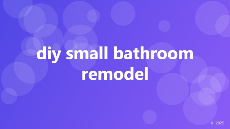 diy small bathroom remodel