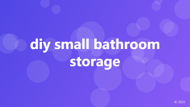 diy small bathroom storage