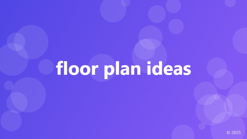 floor plan ideas