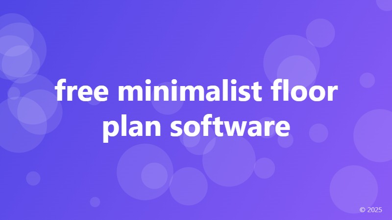 free minimalist floor plan software