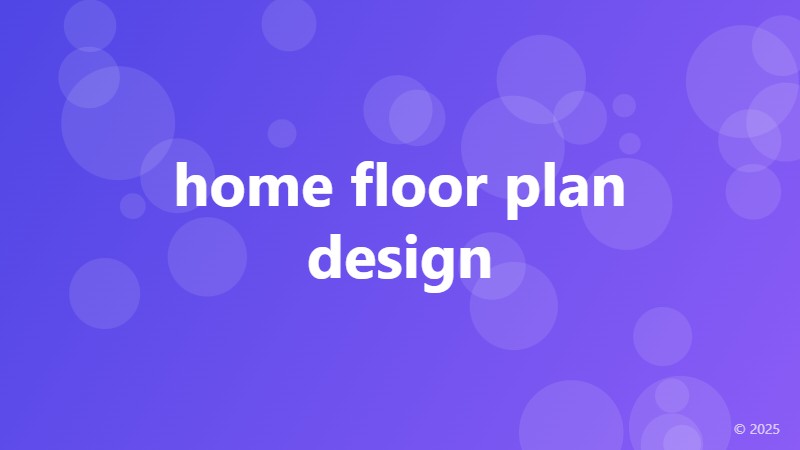 home floor plan design