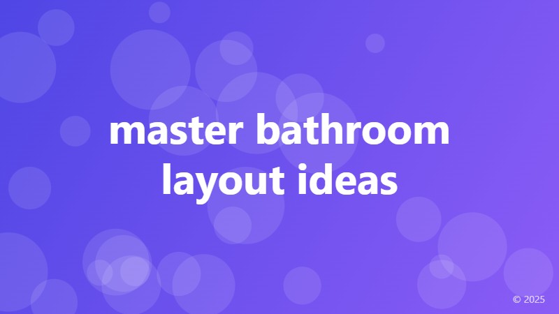 master bathroom layout ideas