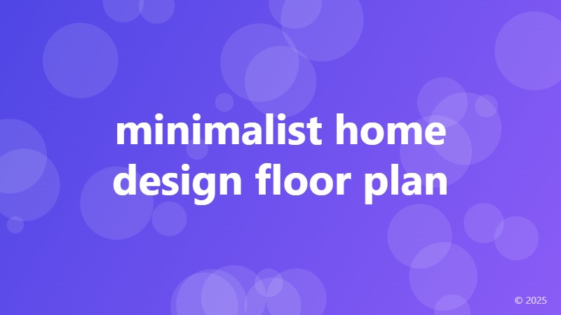 minimalist home design floor plan