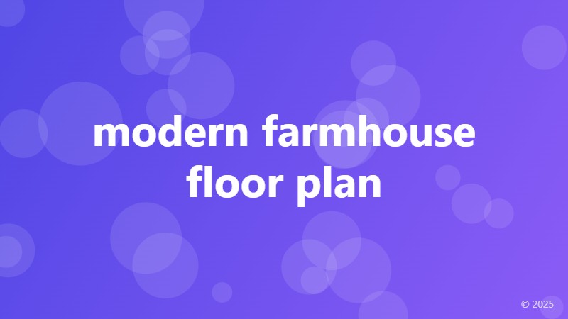 modern farmhouse floor plan