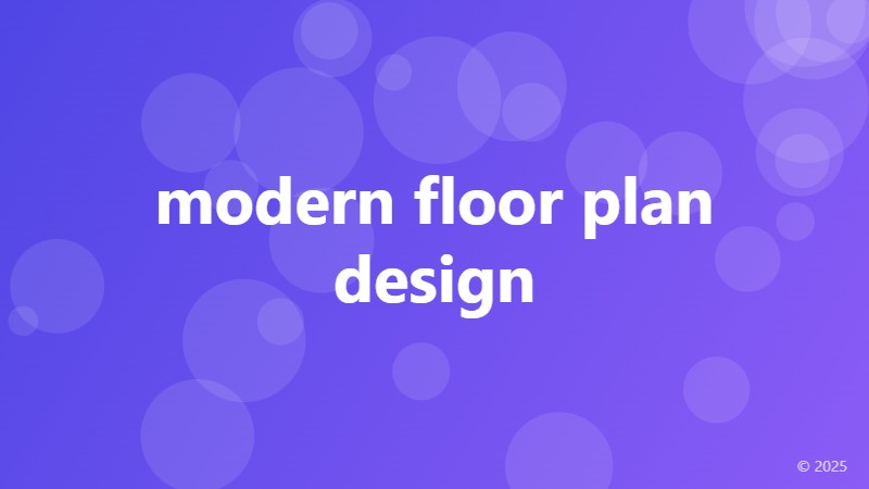modern floor plan design