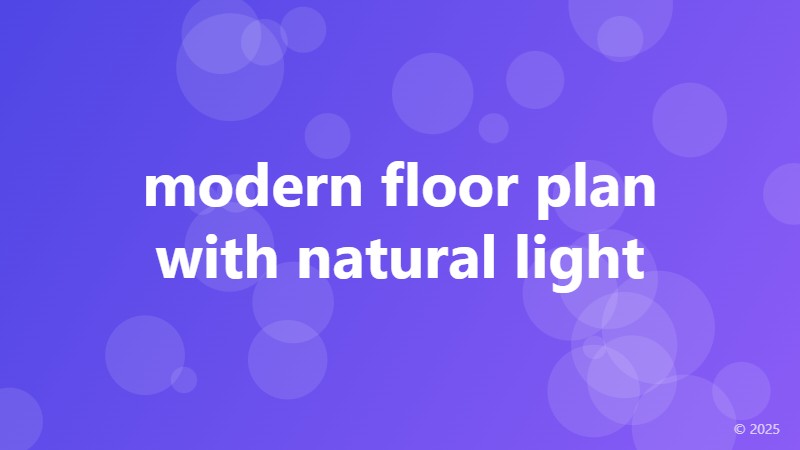 modern floor plan with natural light