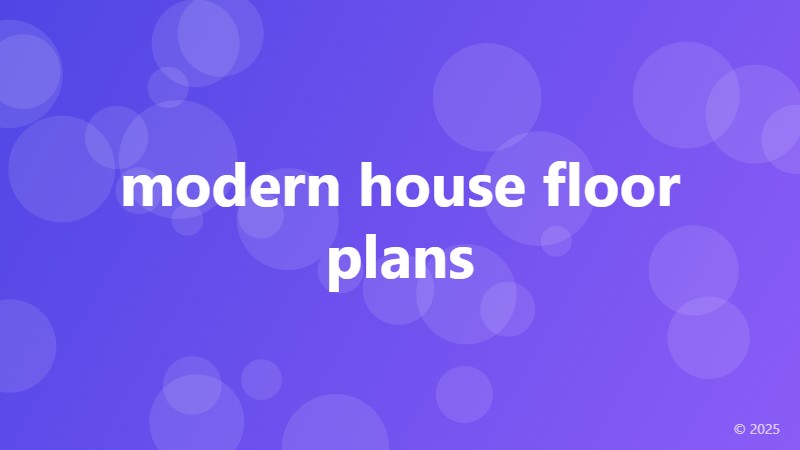 modern house floor plans