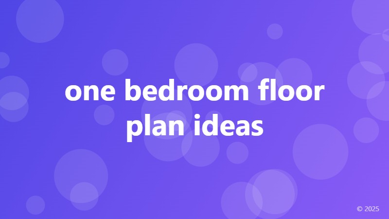 one bedroom floor plan ideas