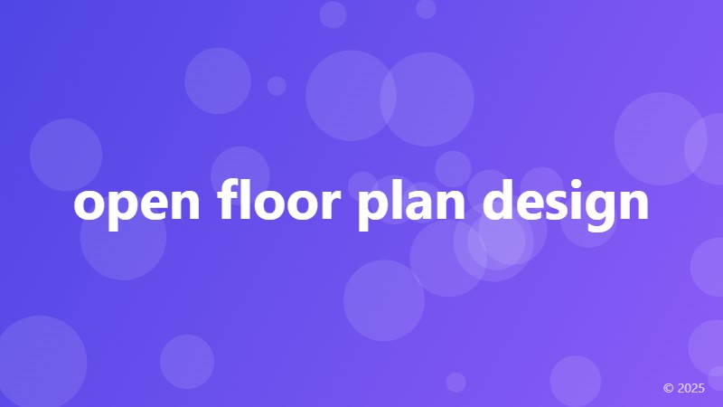 open floor plan design