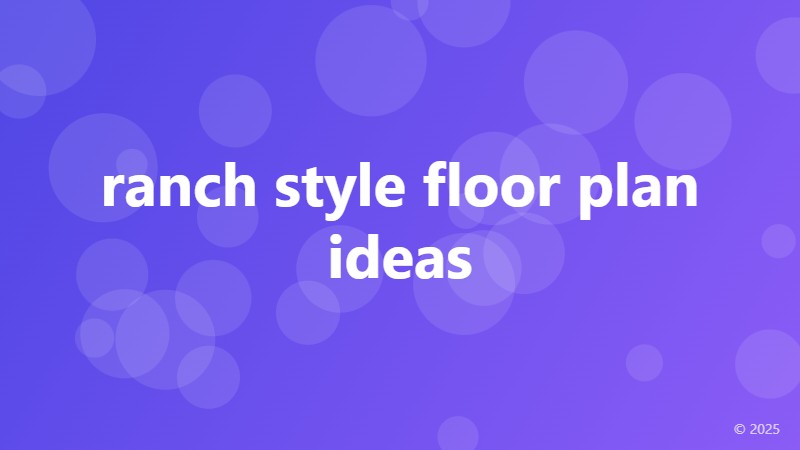 ranch style floor plan ideas