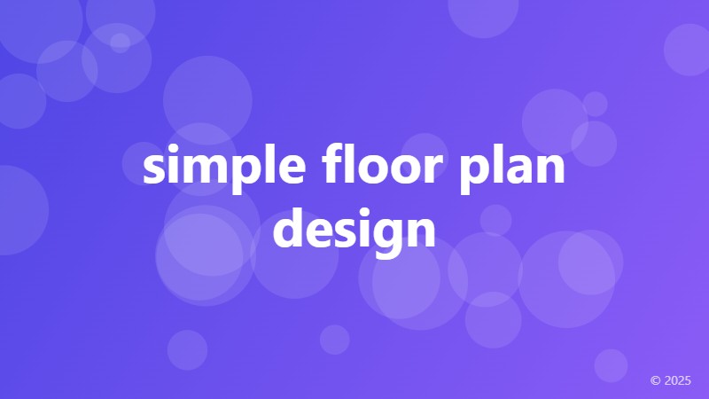simple floor plan design