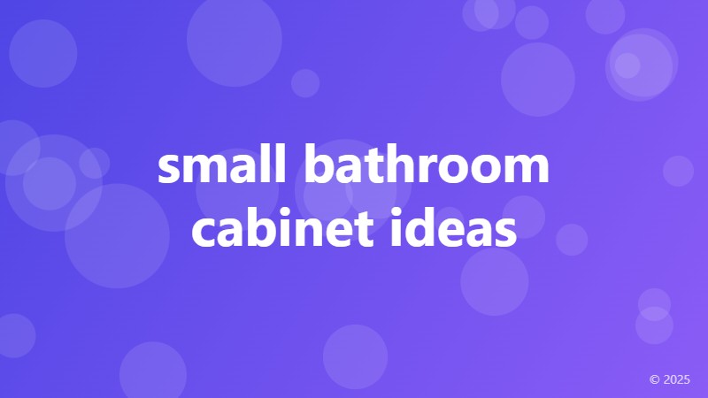 small bathroom cabinet ideas