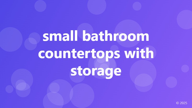 small bathroom countertops with storage