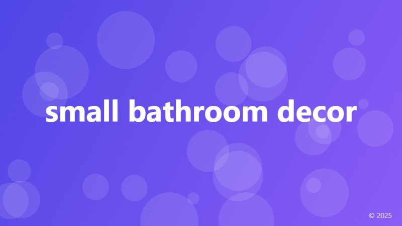 small bathroom decor