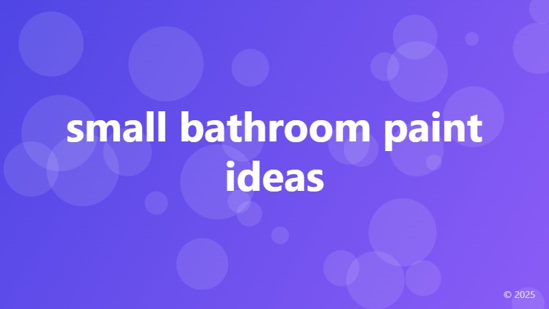 small bathroom paint ideas