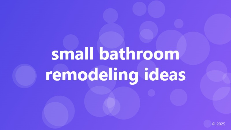 small bathroom remodeling ideas