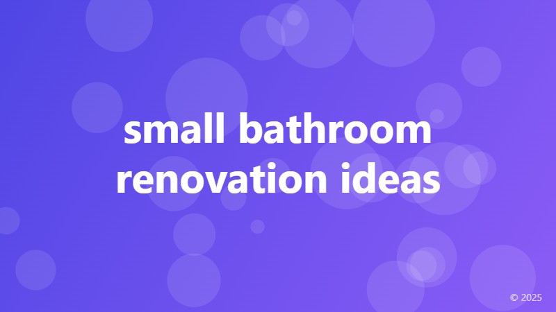 small bathroom renovation ideas