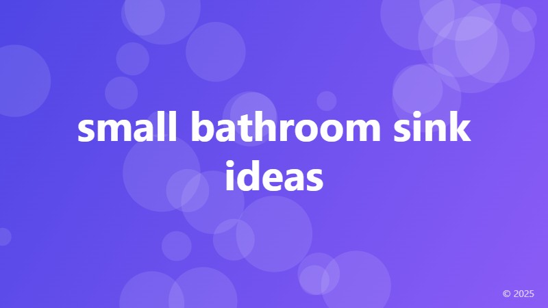 small bathroom sink ideas