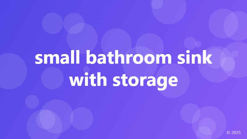 small bathroom sink with storage