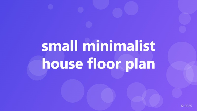 small minimalist house floor plan