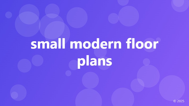small modern floor plans
