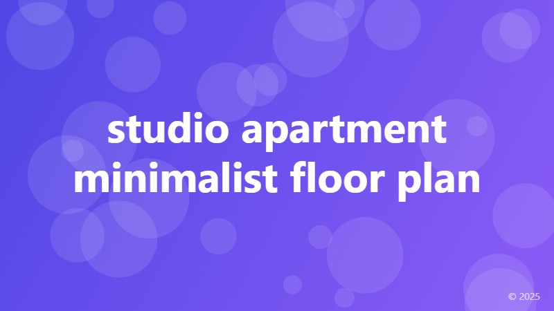 studio apartment minimalist floor plan
